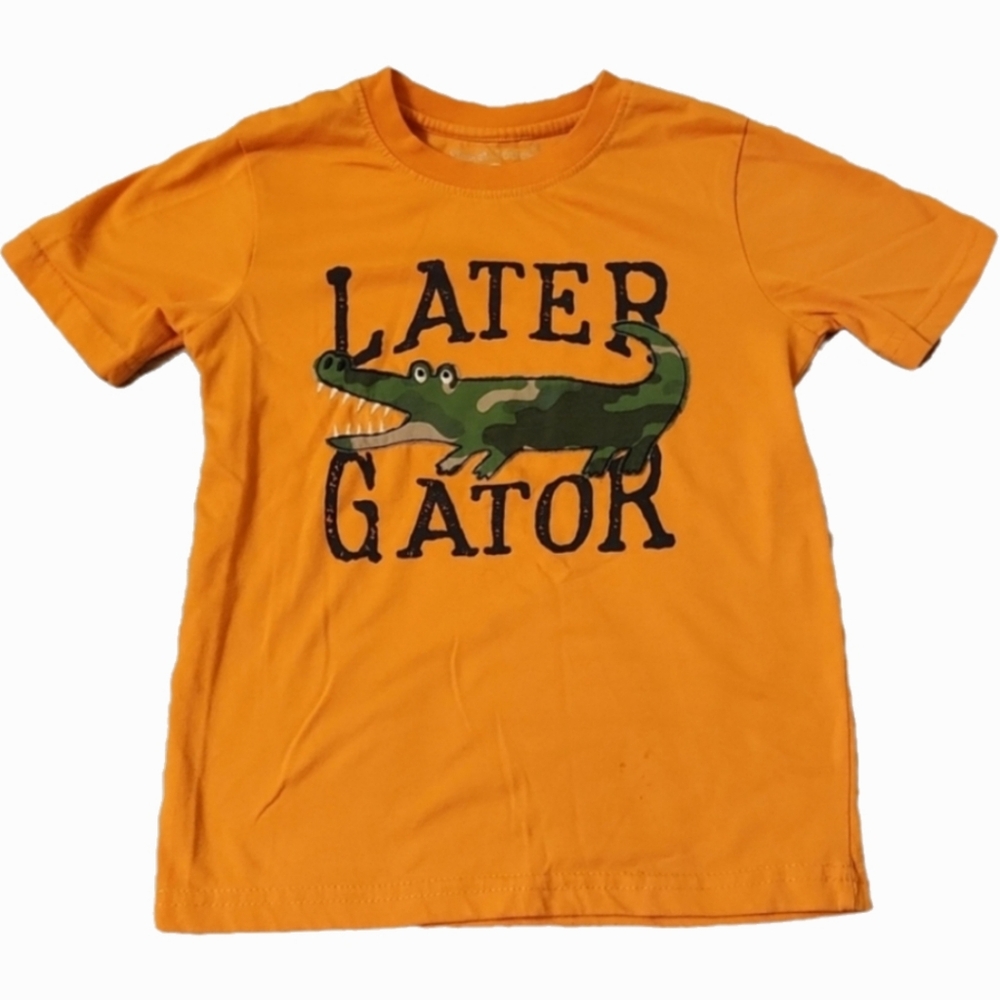 Planet cotton orange and green t-shirt size 6